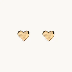Emma Israelsson “Mini Organic Heart Earrings Guld” – Örhängen