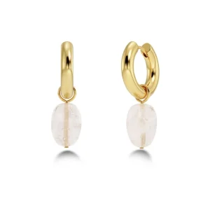 Örhängen “Beach Crystal Hoops Pink Gold” – Edblad