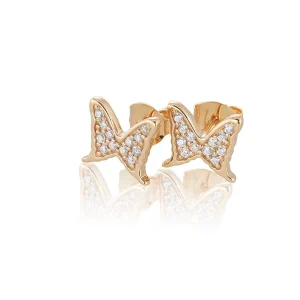 GYNNING “Petite Papillion Sparkling Studs Guld” – Örhängen