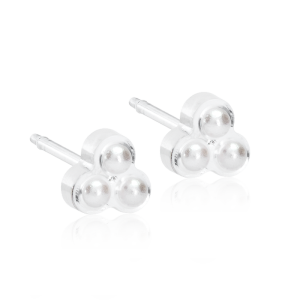 Blomdahl “MP Clover White Pearl 6 mm” – Örhängen
