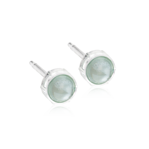 Blomdahl “MP Bezel 6 mm Glossy Green” – Örhängen