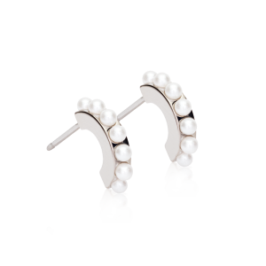 Blomdahl “NT Pendant White Pearl Curved 10 mm” – Örhängen