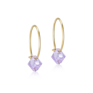 Blomdahl “GT Ear Ring 14 mm Bicone Violet” – Örhängen