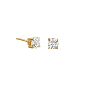 Vidal & Vidal “Cubic Zirkonia 5 mm Earring Goldplated” – Örhängen