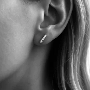 Rod Diamantörhängen stavar 0,12 ct.