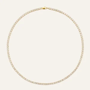 Mockberg “Tennis Necklace Gold” Halsband